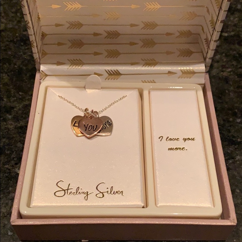 Sterling Silver Love You More Necklace